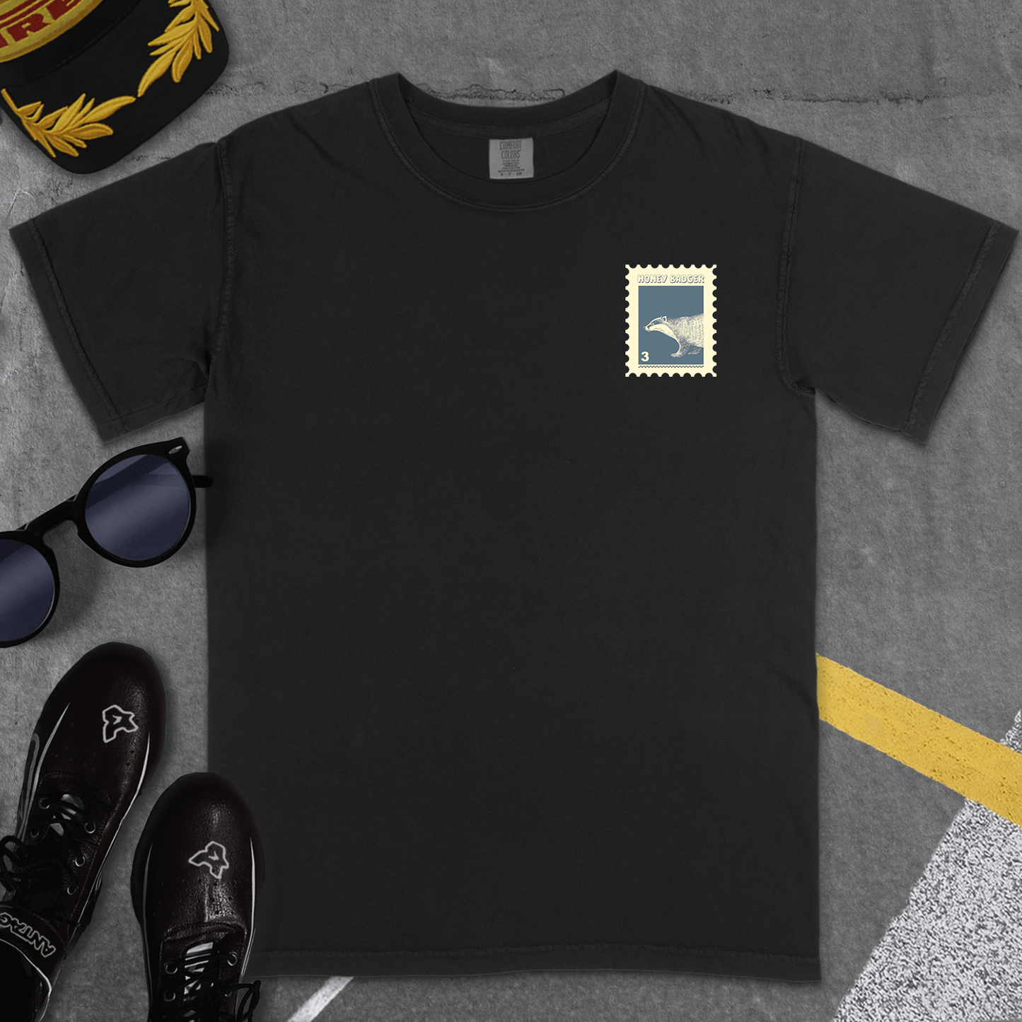 T-Shirt Black / S LICK THE STAMP T-SHIRT (RICCIARDO)