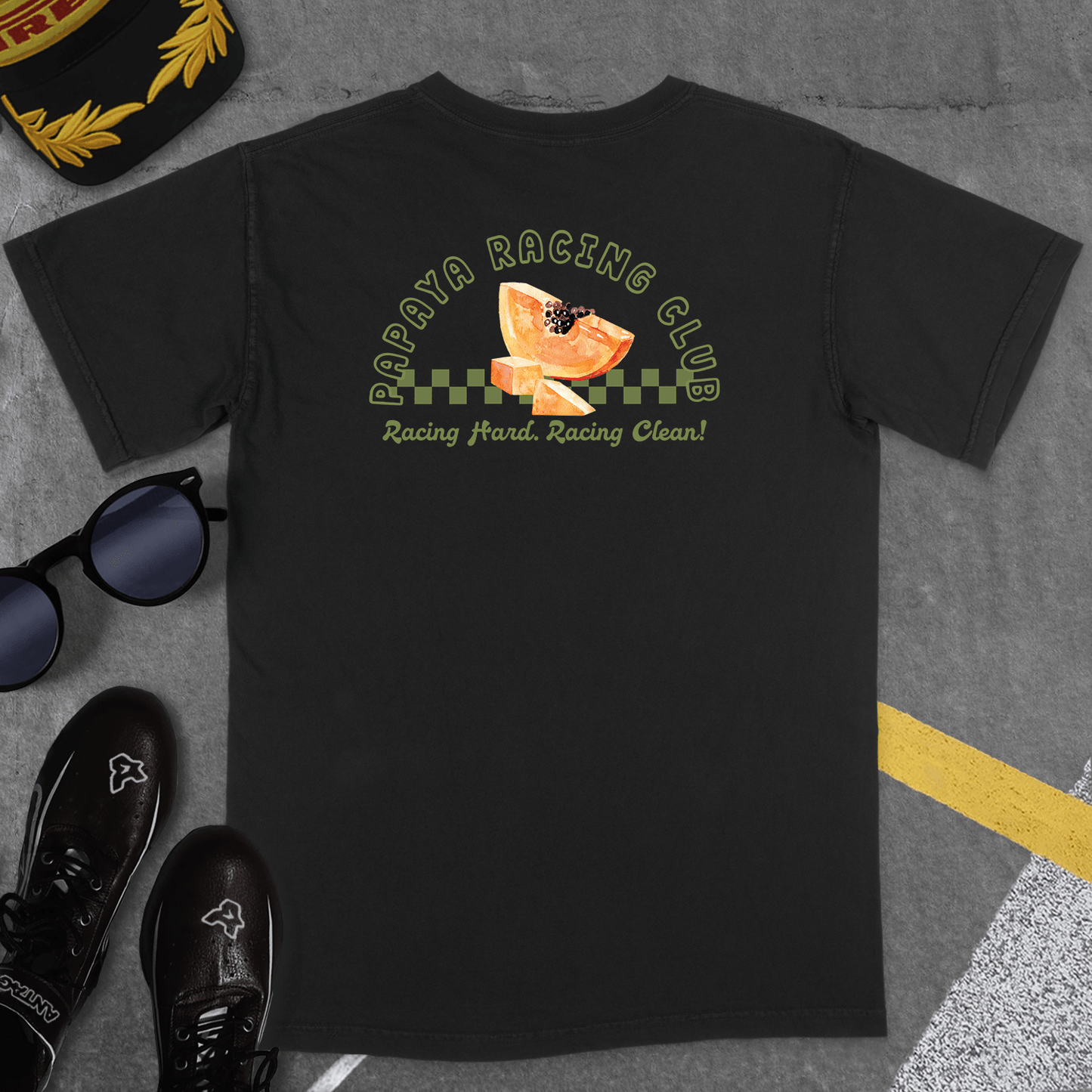 T-Shirt Black / S PAPAYA RACING CLUB T-SHIRT