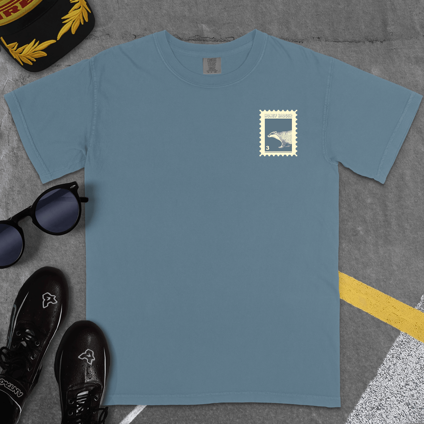 T-Shirt Ice Blue / S LICK THE STAMP T-SHIRT (RICCIARDO)