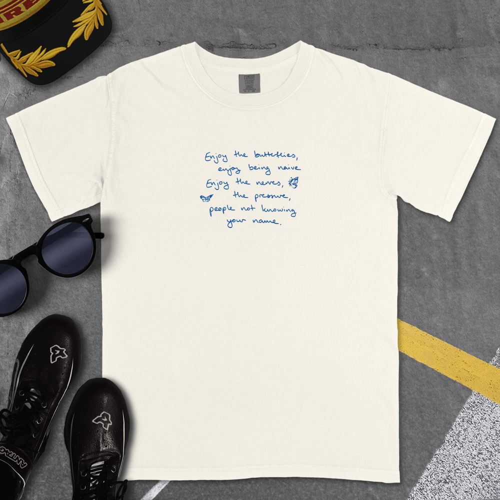 T-Shirt Ivory / S ENJOY THE BUTTERFLIES T-SHIRT (RICCIARDO)