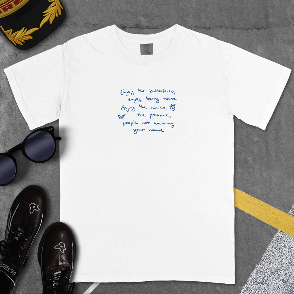 T-Shirt White / S ENJOY THE BUTTERFLIES T-SHIRT (RICCIARDO)