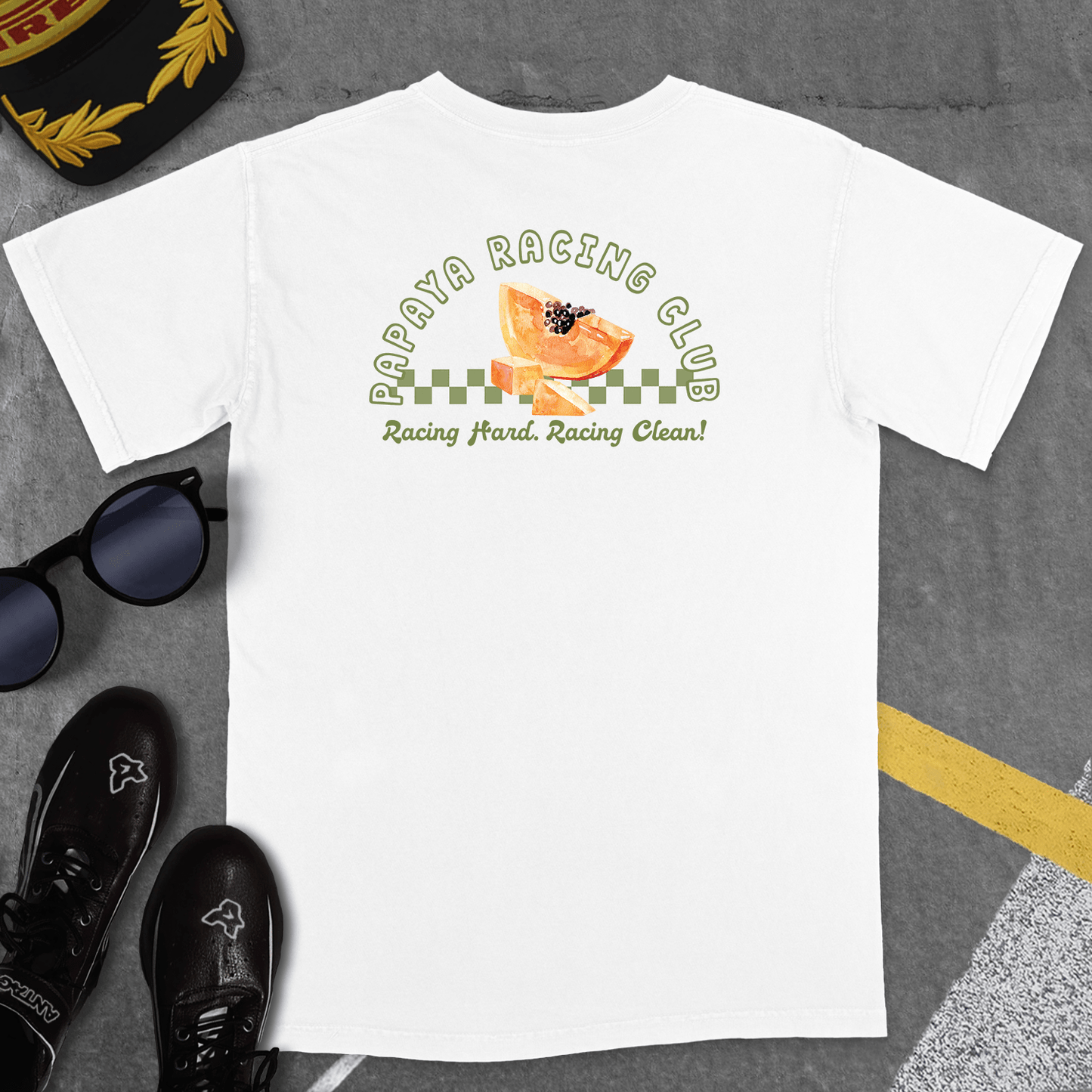 T-Shirt White / S PAPAYA RACING CLUB T-SHIRT