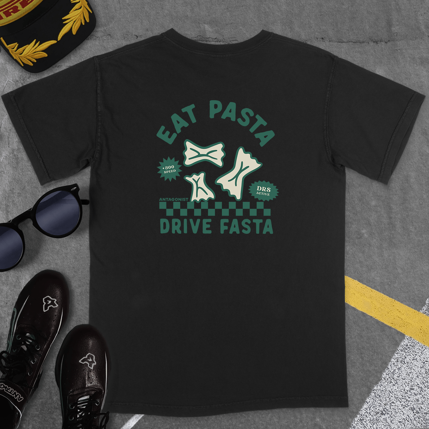 T-Shirt Black / S EAT PASTA DRIVE FASTA T-SHIRT