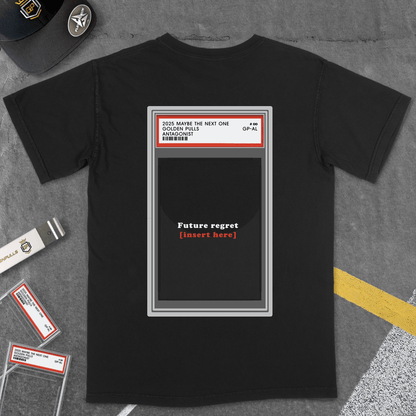 T-Shirt Black / S [GOLDENPULLS] FUTURE REGRET T-SHIRT