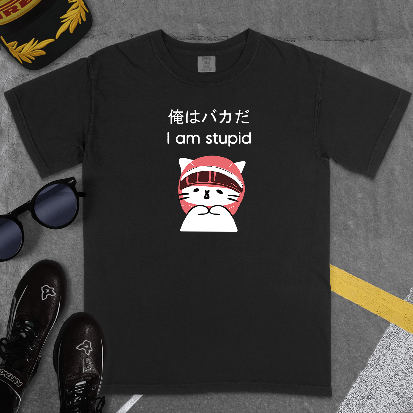 T-Shirt Black / S I AM STUPID T-SHIRT (LECLERC)