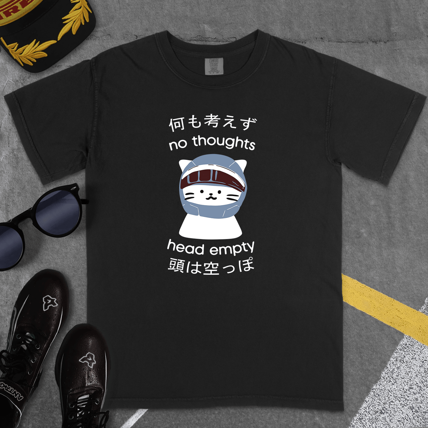 T-Shirt Black / S NO THOUGHTS HEAD EMPTY T-SHIRT