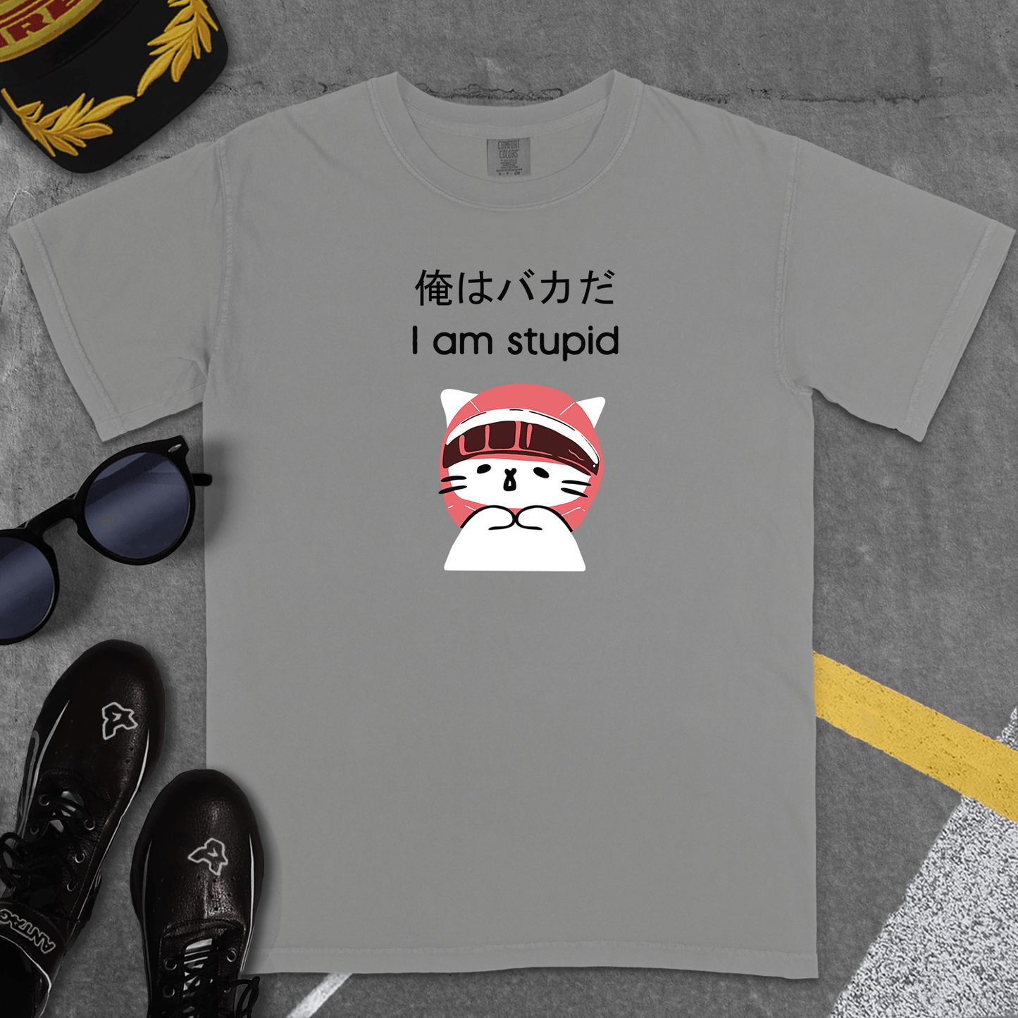 T-Shirt Grey / S I AM STUPID T-SHIRT (LECLERC)