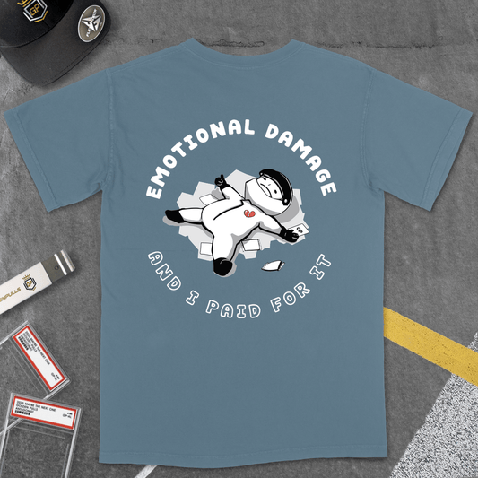 T-Shirt Ice Blue / S [GOLDENPULLS] EMOTIONAL DAMAGE T-SHIRT