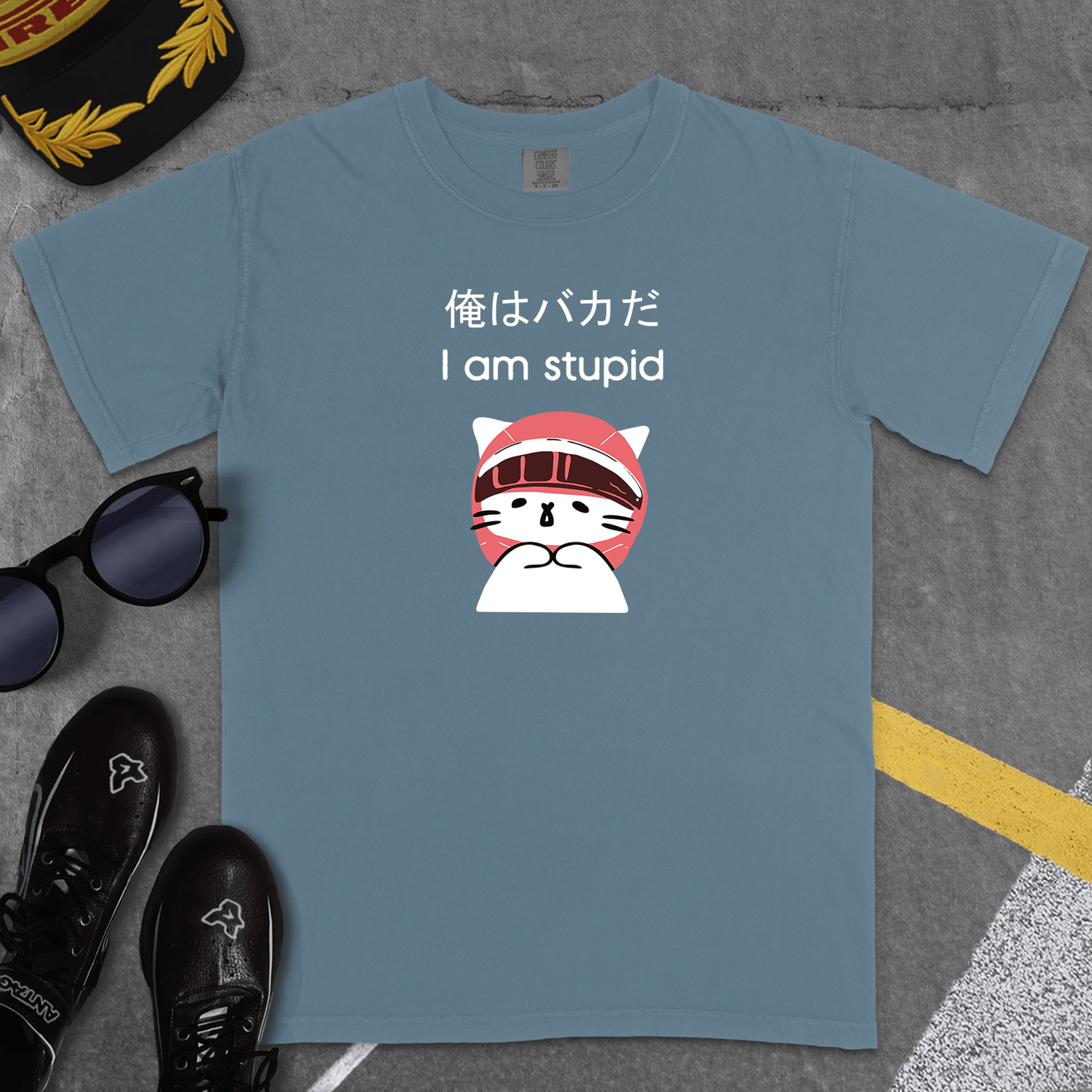 T-Shirt Ice Blue / S I AM STUPID T-SHIRT (LECLERC)