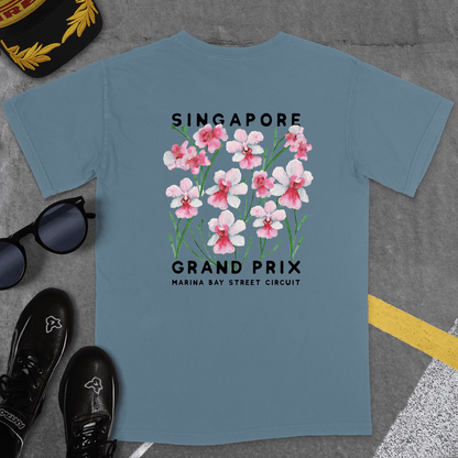 T-Shirt Ice Blue / S SINGAPORE GP FLORAL T-SHIRT (VANDA MISS JOAQUIM)