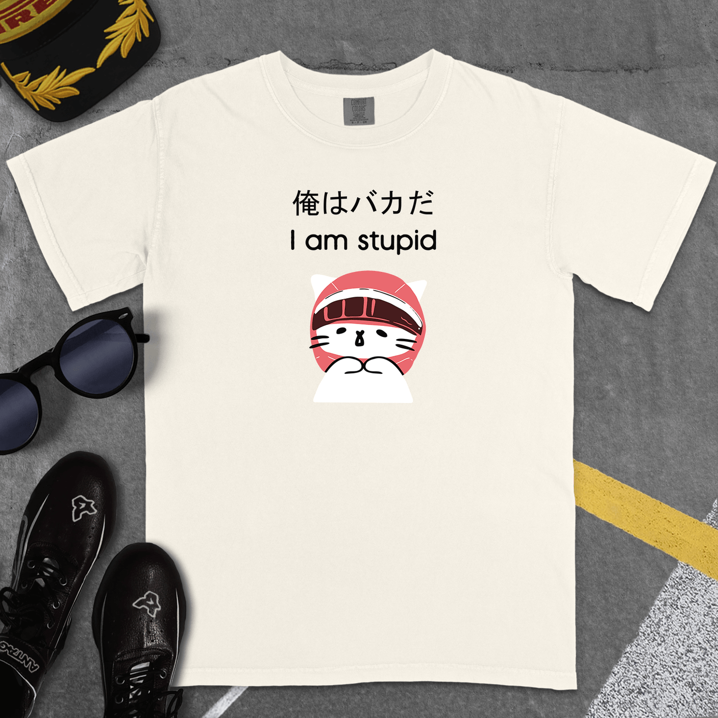 T-Shirt Ivory / S I AM STUPID T-SHIRT (LECLERC)