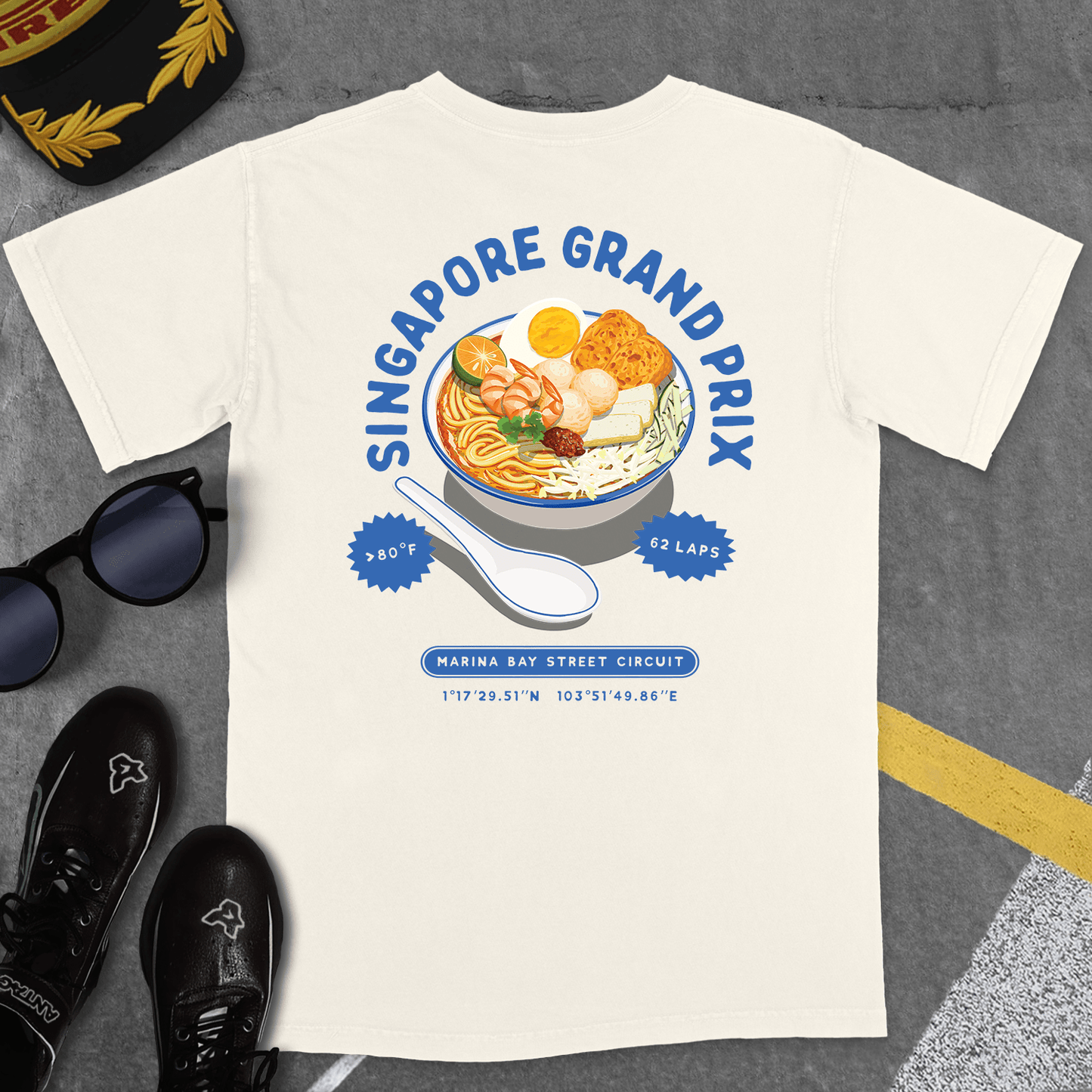 T-Shirt Ivory / S SINGAPORE GP NOODS T-SHIRT (LAKSA)