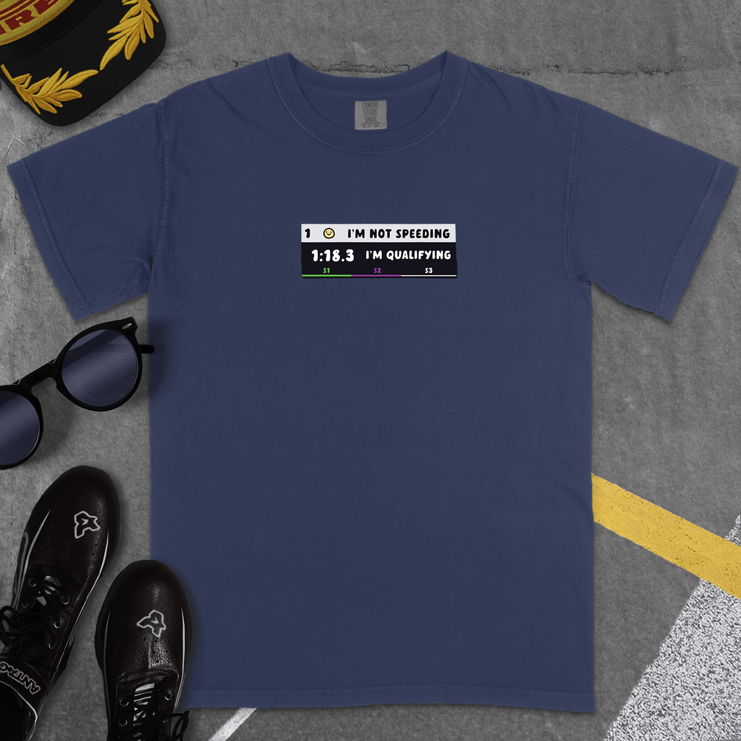 T-Shirt Midnight / S I'M NOT SPEEDING I'M QUALIFYING T-SHIRT