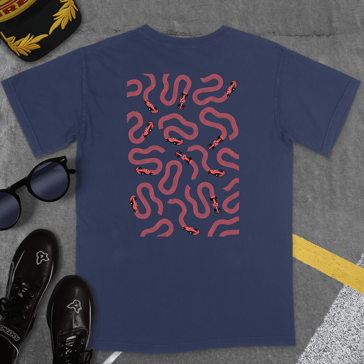 T-Shirt Midnight / S JUST CARS GOING ROUND IN CIRCLES T-SHIRT