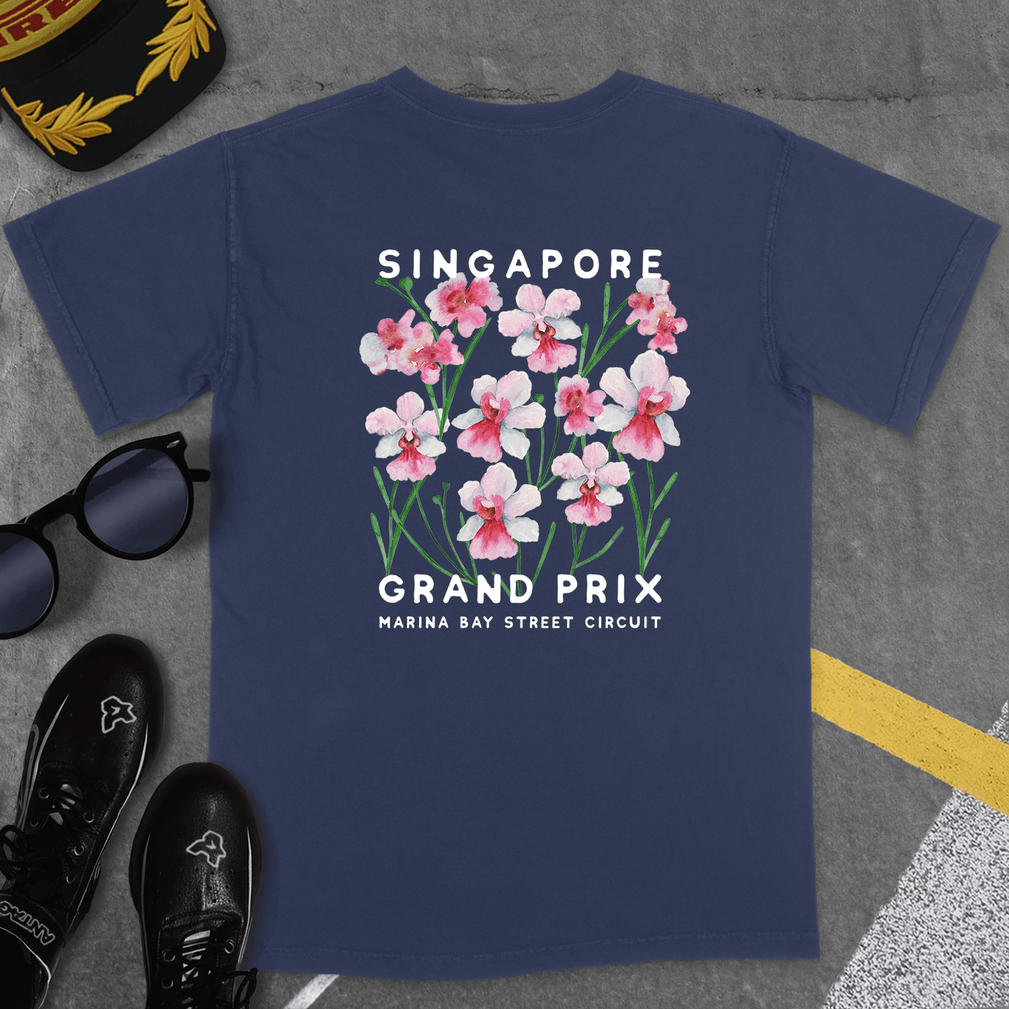 T-Shirt Midnight / S SINGAPORE GP FLORAL T-SHIRT (VANDA MISS JOAQUIM)