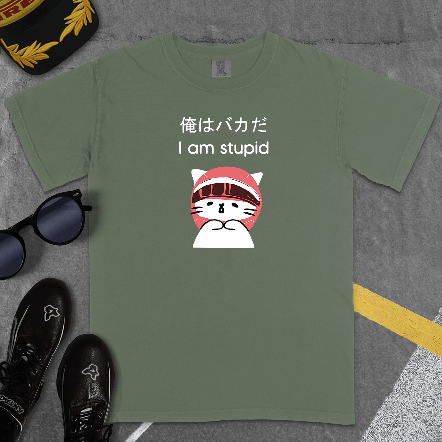 T-Shirt Moss / S I AM STUPID T-SHIRT (LECLERC)