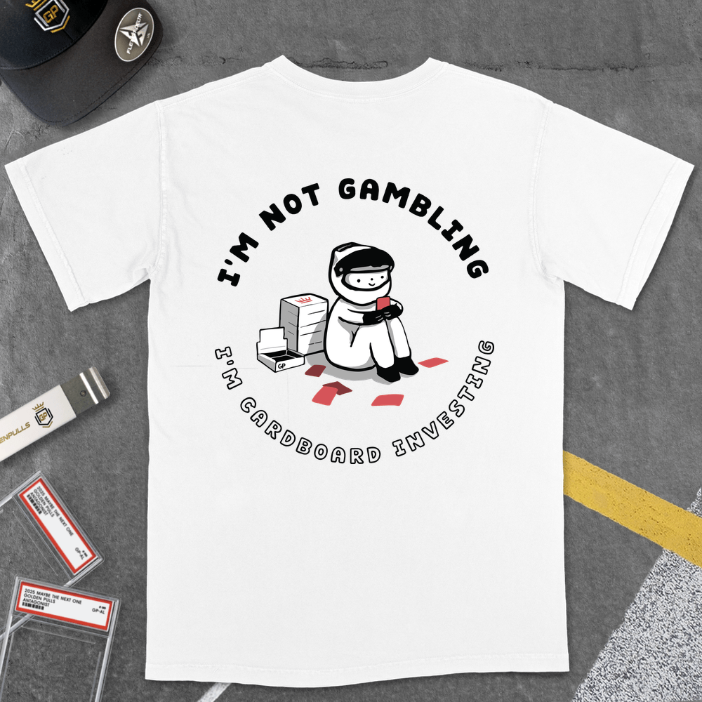 T-Shirt White / S [GOLDENPULLS] I'M CARDBOARD INVESTING T-SHIRT